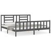 vidaXL Bed Frame without Mattress Grey 200x200 cm Solid Wood Pine