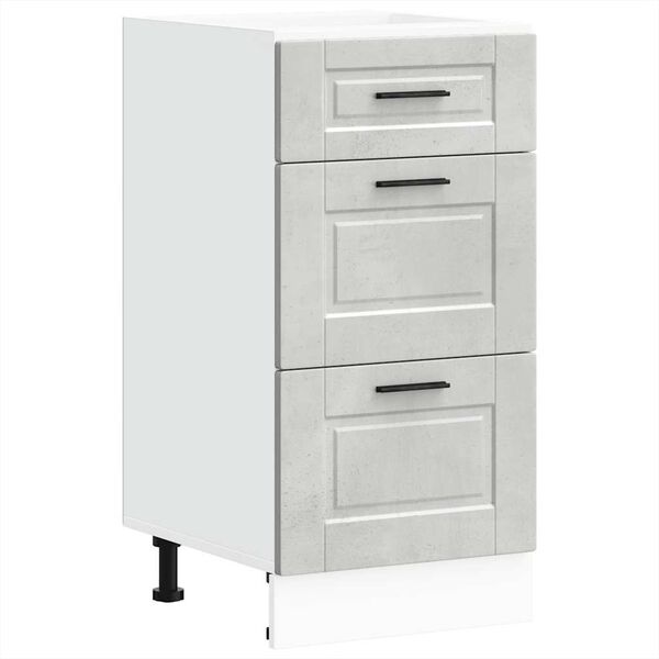 vidaXL Kitchen Base Cabinet Porto Concrete Grey Engineered Wood