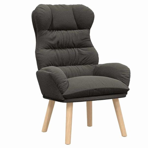 vidaXL Armchair Dark Grey 69 x 74 x 93 cm Sherpa Fabric