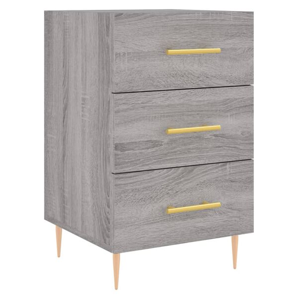 vidaXL Bedside Cabinet Grey Sonoma 40x40x66 cm Engineered Wood