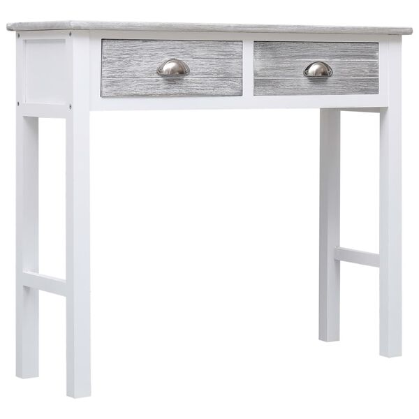 vidaXL Console Table Grey 90x30x77 cm Wood