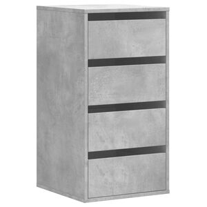 vidaXL Corner Chest of Drawers Concrete Grey 40x41x76 cm Engineered Wood