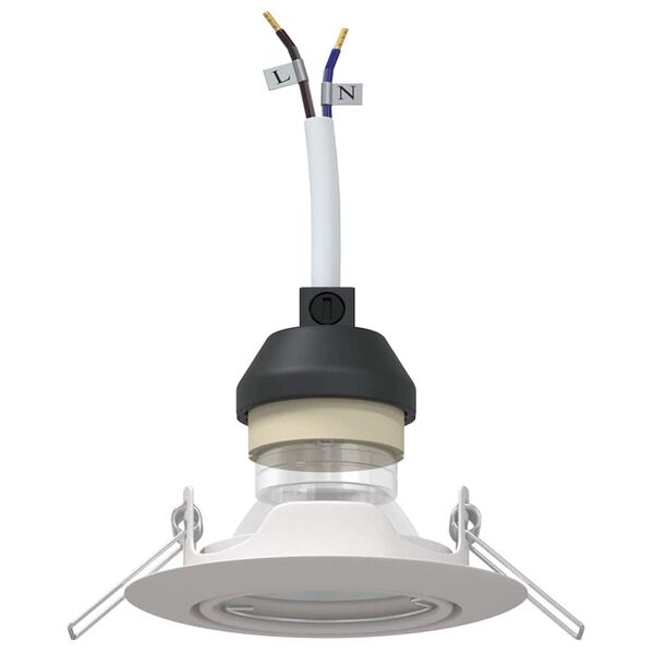 vidaXL Spotlight 24 pcs White 9 x 9 x 2.5 cm Metal