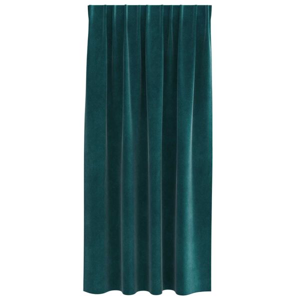 vidaXL Blackout Curtains 2 pcs Dark Green 140 x 175 cm Velvet