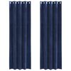 vidaXL Curtains with Curtains 2 pcs Dark blue 140 x 225 cm Velvet