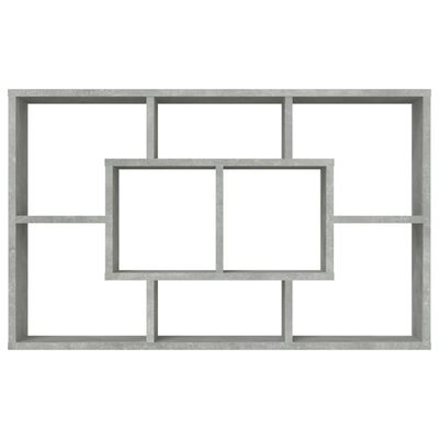 vidaXL Wall Shelf Concrete Grey 85x16x52.5 cm Engineered Wood