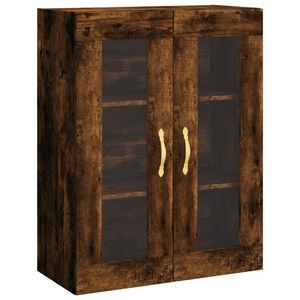 vidaXL Wall Mounted Cabinet Smoked Oak 69.5x34x90 cm