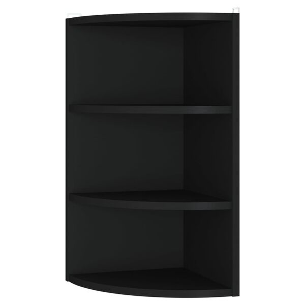 vidaXL Wall Corner Shelf Black 30x31.5x60 cm Engineered Wood