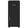 vidaXL Bathroom Cabinet Set with Drawer TULUM Black 37 x 31.5 x 82 cm
