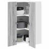 vidaXL Hanging Cabinet Grey Sonoma and White 57 x 57 x 100 cm