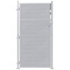 vidaXL Garden Gate 85 x 174 cm Stainless Steel Silver Lockable