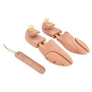 vidaXL Shoe Stretcher with Shoe Horn EU 36-37 Solid Wood Cedar