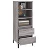vidaXL Highboard Grey Sonoma 40x36x110 cm Engineered Wood