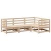 vidaXL Garden Sofa Set | Natural Pine | Solid Pine Wood | Large | Modular