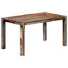 vidaXL Dining Table Grey 140x70x76 cm Solid Acacia Wood