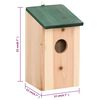 vidaXL Bird Houses 4 pcs Wood 12x12x22 cm