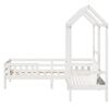 vidaXL Bed and Bench Set with Roof without Mattress White 80x200 cm