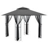 vidaXL Gazebo with Sidewalls Anthracite 300x300x270 cm Steel