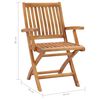 vidaXL Folding Garden Chairs 6 pcs Solid Teak Wood