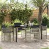 vidaXL Garden Dining Set 5 pcs Light Grey Poly Rattan