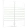 vidaXL Bath Enclosure 120x140 cm Tempered Glass Stripe