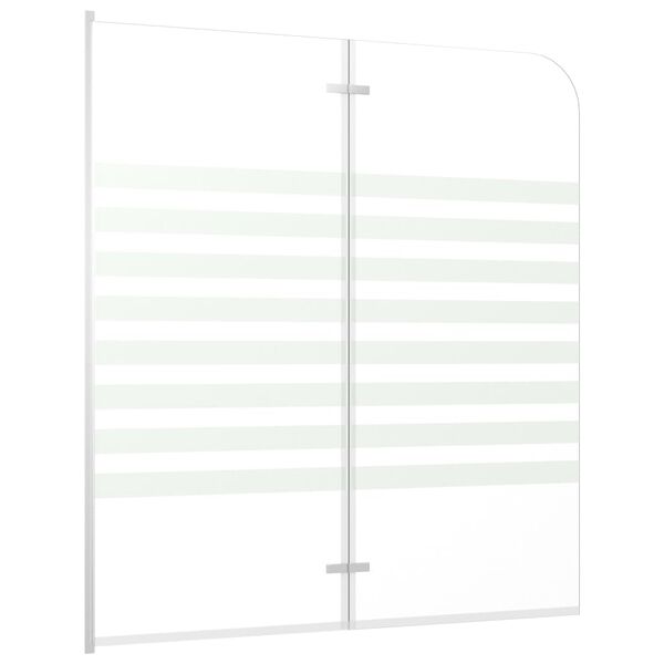 vidaXL Bath Enclosure 120x140 cm Tempered Glass Stripe