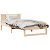 vidaXL Bed Frame with Headboard Natural 100 x 200 cm Solid Pine Wood