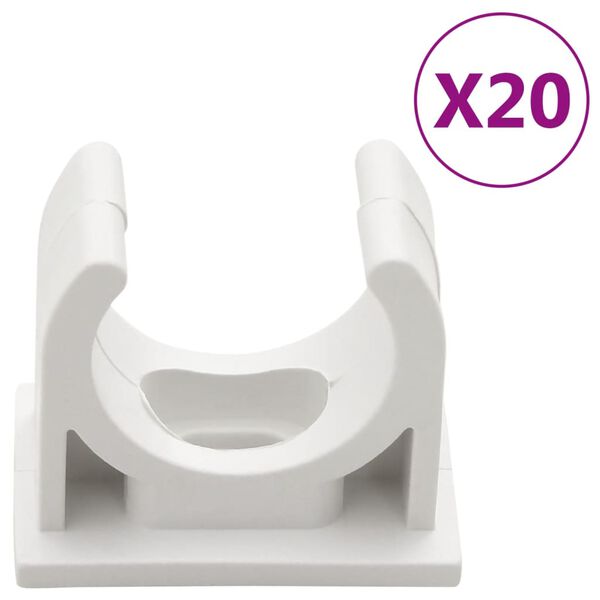 vidaXL Cable Trunkings with Clips &Oslash;25 mm 10 m PVC