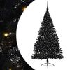 vidaXL Artificial Pre-lit Christmas Tree Black 210 cm PVC