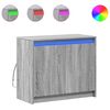 vidaXL Sideboard with LED Grey Sonoma 72x34x61 cm Engineered Wood