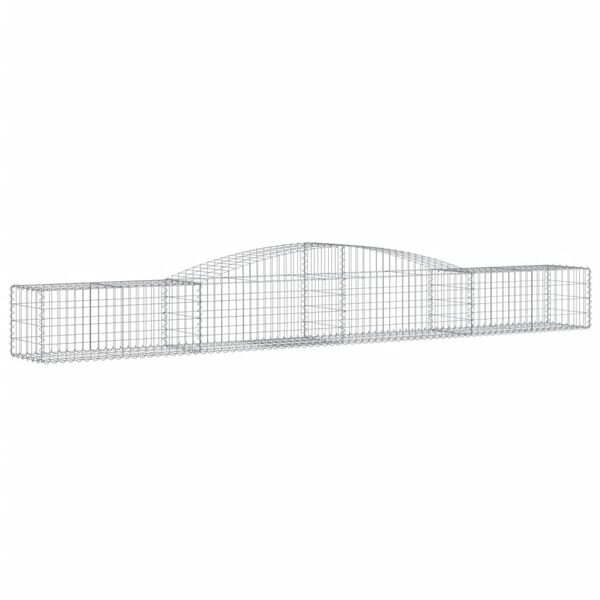 vidaXL Arched Gabion Baskets 5 pcs 400x50x40/60 cm Galvanised Iron
