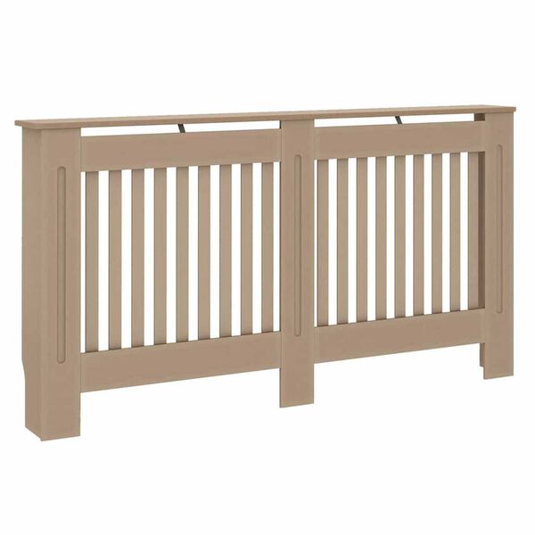 vidaXL Radiator Cover 2 pcs Brown 152 x 19 x 81.5cm Engineered Wood