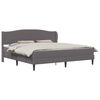 vidaXL Bed Frame with Headboard Grey 180 x 200 cm Faux Leather