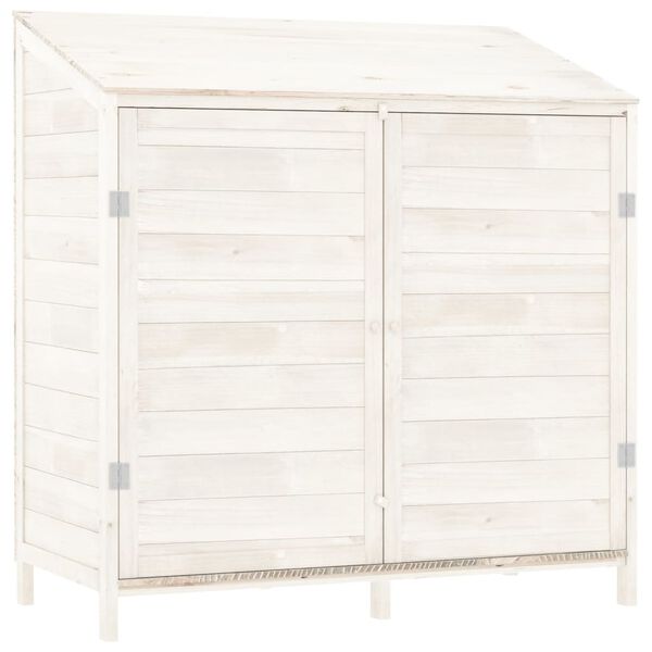 vidaXL Garden Shed White 102x52x112 cm Solid Wood Fir