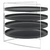 vidaXL Pizza Pans 4 pcs with Rack &Oslash; 28 cm Steel