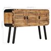 vidaXL Sideboard Solid Mango Wood 120x30x76 cm
