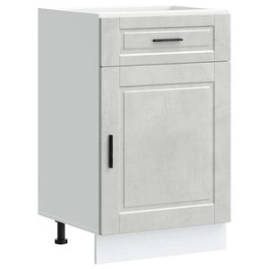 vidaXL Kitchen Base Cabinet "Porto" Concrete Grey Engineered Wood