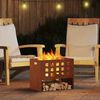 vidaXL Fire Pit Brown 50 x 30 x 40 cm Steel