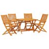 vidaXL Garden Dining Set 5 pcs Brown Solid Acacia Wood