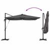 vidaXL Roma Parasol Anthracite 286 x 285 x 270 cm