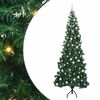 vidaXL Corner Artificial Christmas Tree Green 240 cm PVC and Metal