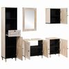 vidaXL Bathroom Furniture Set with Drawer 5 pcs White Engineered Wood