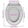 vidaXL Soft-Close Toilet Seat Quick Release Light Grey Oval