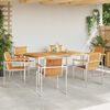 vidaXL Garden Dining Set 7 pcs Brown Solid Teak Wood