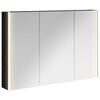 vidaXL Bathroom Mirror Cabinet Black Oak 103.5 x 15.5 x 70 cm
