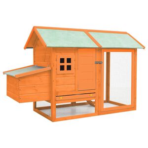 vidaXL Chicken Cage Solid Pine & Fir Wood 170x81x110 cm