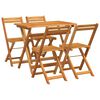 vidaXL Bistro Set Folding 5 pcs Oil Natural Solid Acacia Wood