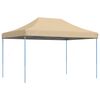 vidaXL Party Tent Folding Beige 279 x 410 x 315 cm Oxford Fabric