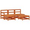 vidaXL Garden Lounge Set 5 pcs Wax Brown Solid Pine Wood