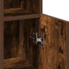 vidaXL Bathroom Cabinet with Roll Holder Smoked Oak 20.5x22x90 cm